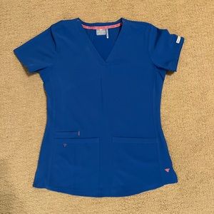 Scrub top NWOT royal blue